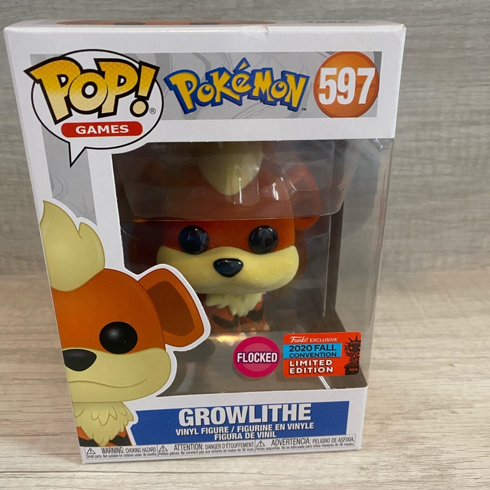 Flocked Growlithe Funko pop!